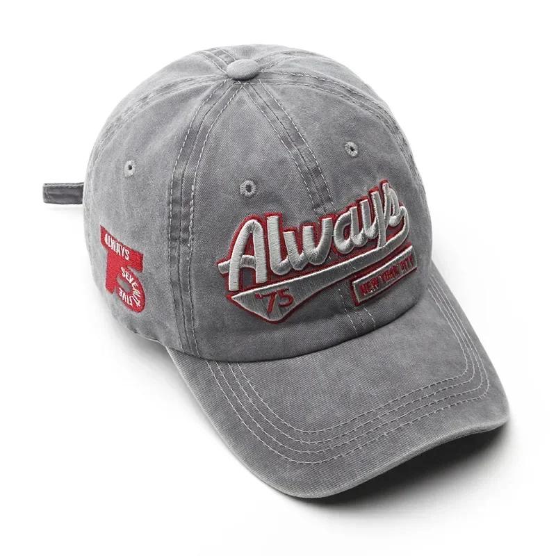 1/6Pcs/Set Embroidered Baseball Cap For Women Men New Spring Summer Sunhat Retro Washable Sport Snapback Cap Hip Hop Fishing Hat