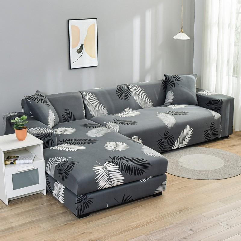 Stretch Couch Covers Soft All-Inclusive Armchair Sofa Slipcover Fitted L-Shaped, Sectional, Chaise Sofa Cover 1/2/3/4 Seater 1Pc
