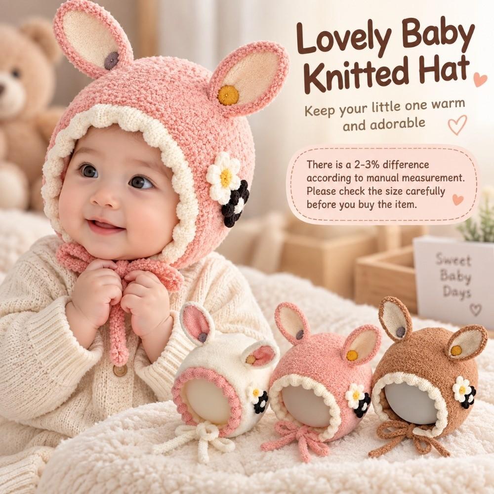 Windproof Baby Winter Cap Warm Lining Kids Pullover Hats Cute Newborn Earflap Hat Autumn Winter