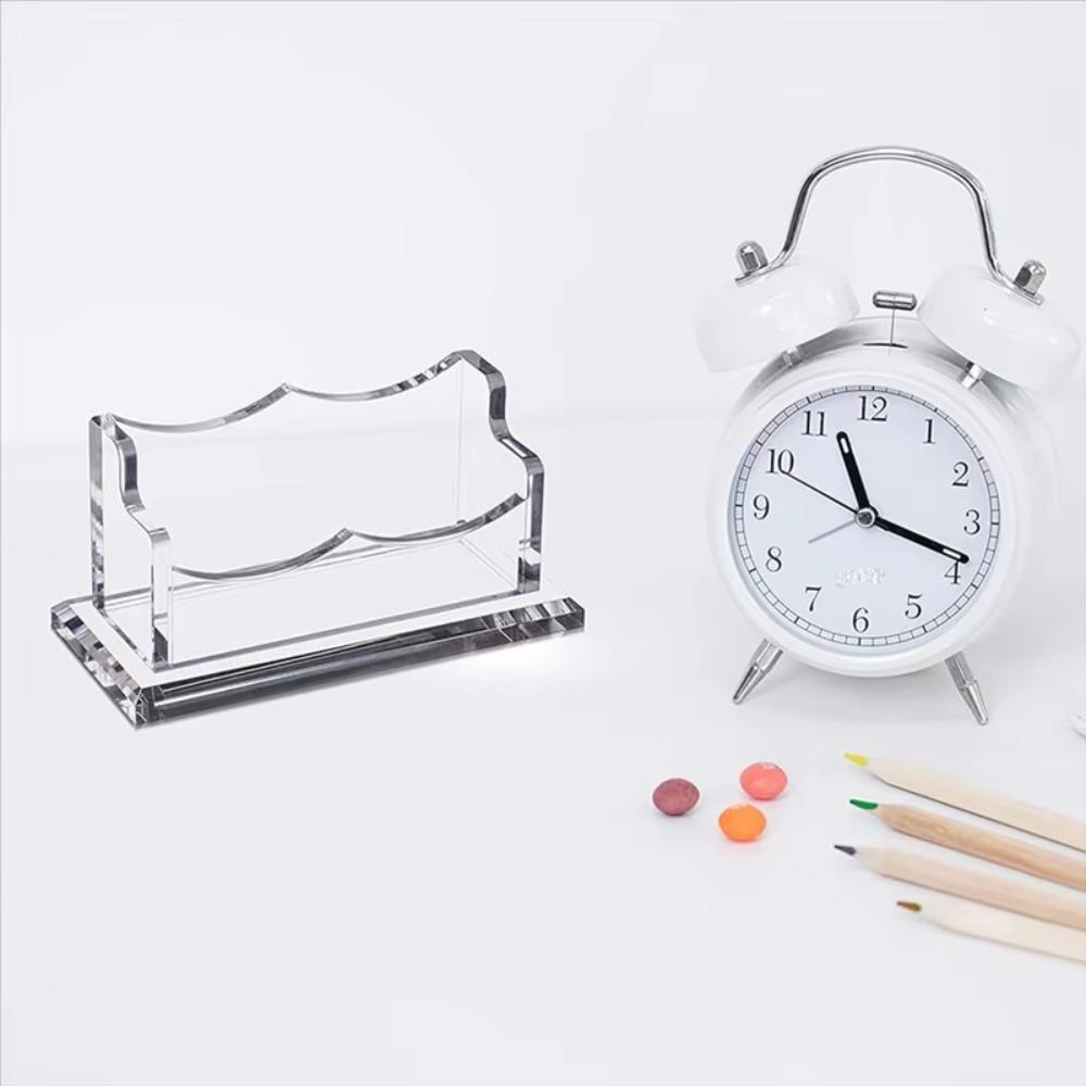 Acrylic Name Card Display Stand Transparent Desktop Display Holder  Office