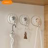2Pcs Suction Cup Hooks Waterproof Rotary Adsorption Hook Kitchen Bathroom Wall Hanger Towel Clothes Storage Holder Organization