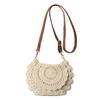 Lace Knit Cotton Crossbody Bag - Hollow Out Straw Shoulder Bag for Beach & Everyday Use