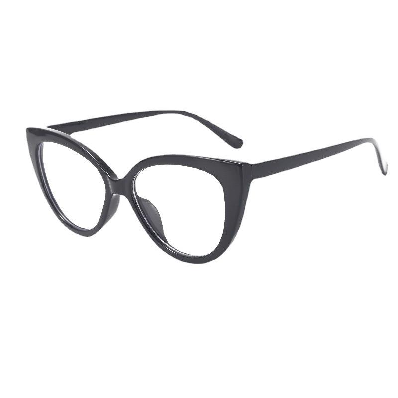 New TR plain glasses, rectangular large frame round face women's face thin flat light mirror anti-blue light mirror, with myopia mirror