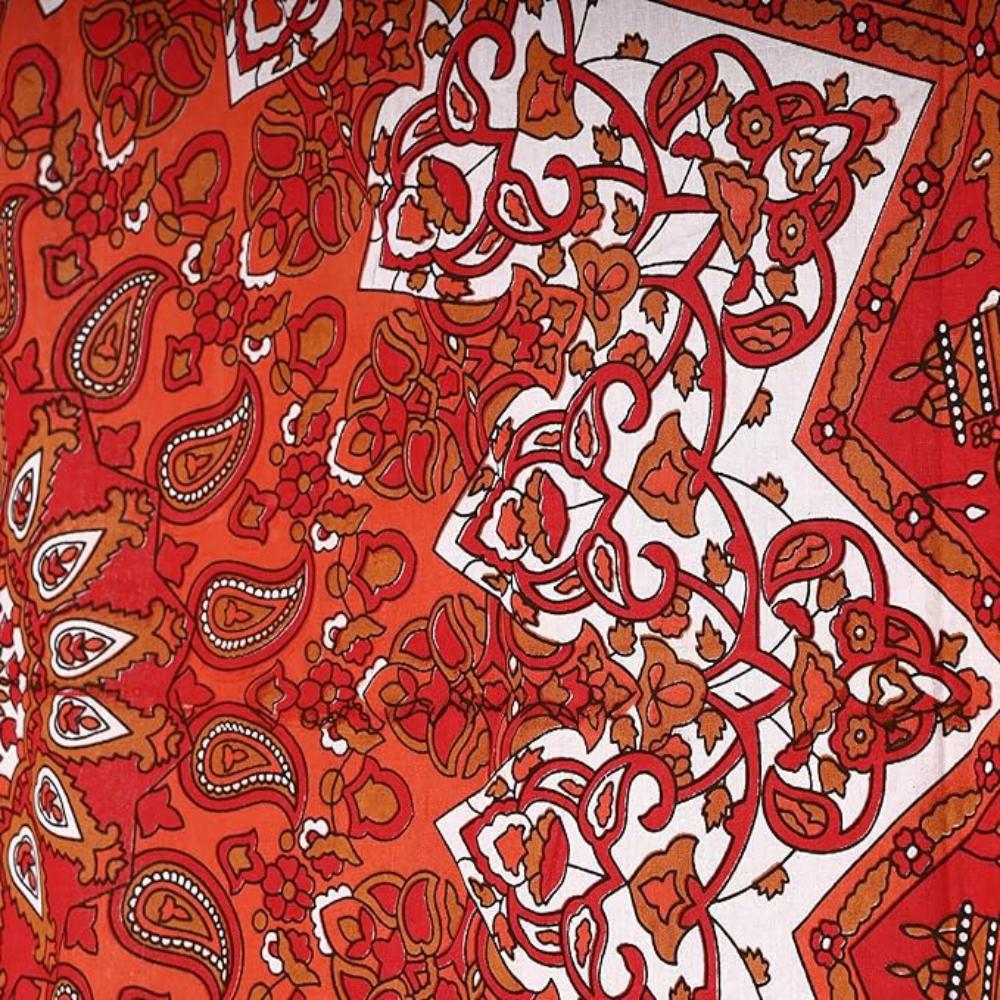 Bless International Beautiful Indian Bohemian Psychedelic Hippie Tree of Life Window Curtain Panels for Bedroom, Living, Balcony (Red Star)