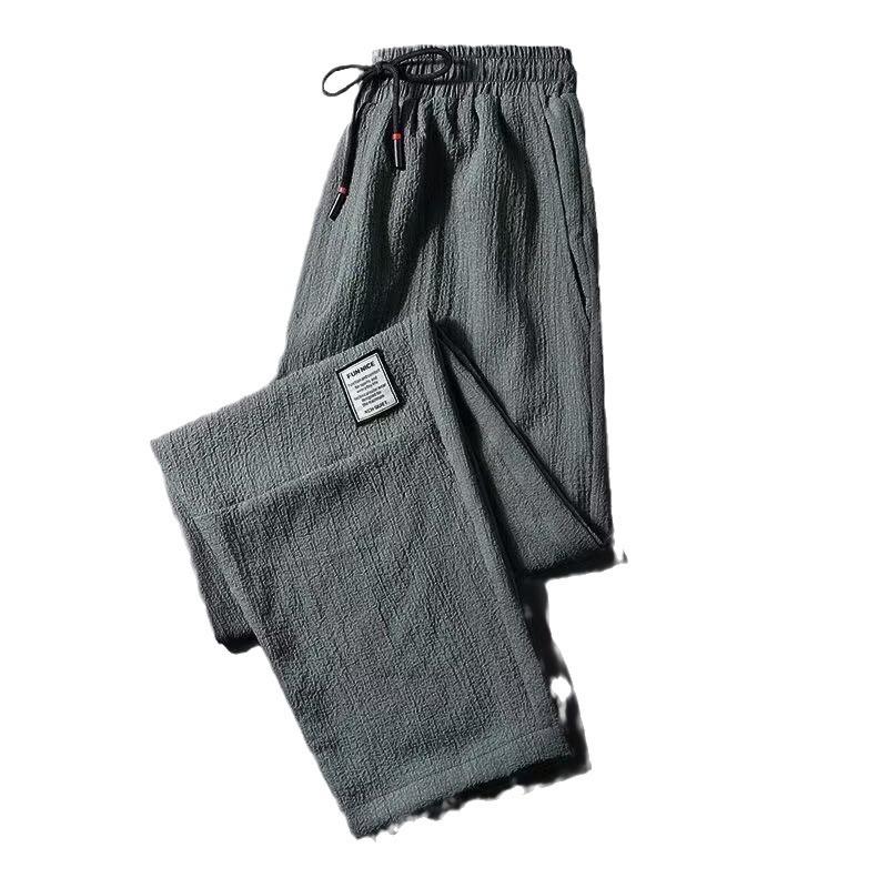 2024 Trendy Men's Loose Straight Casual Pants in Hong Kong Style