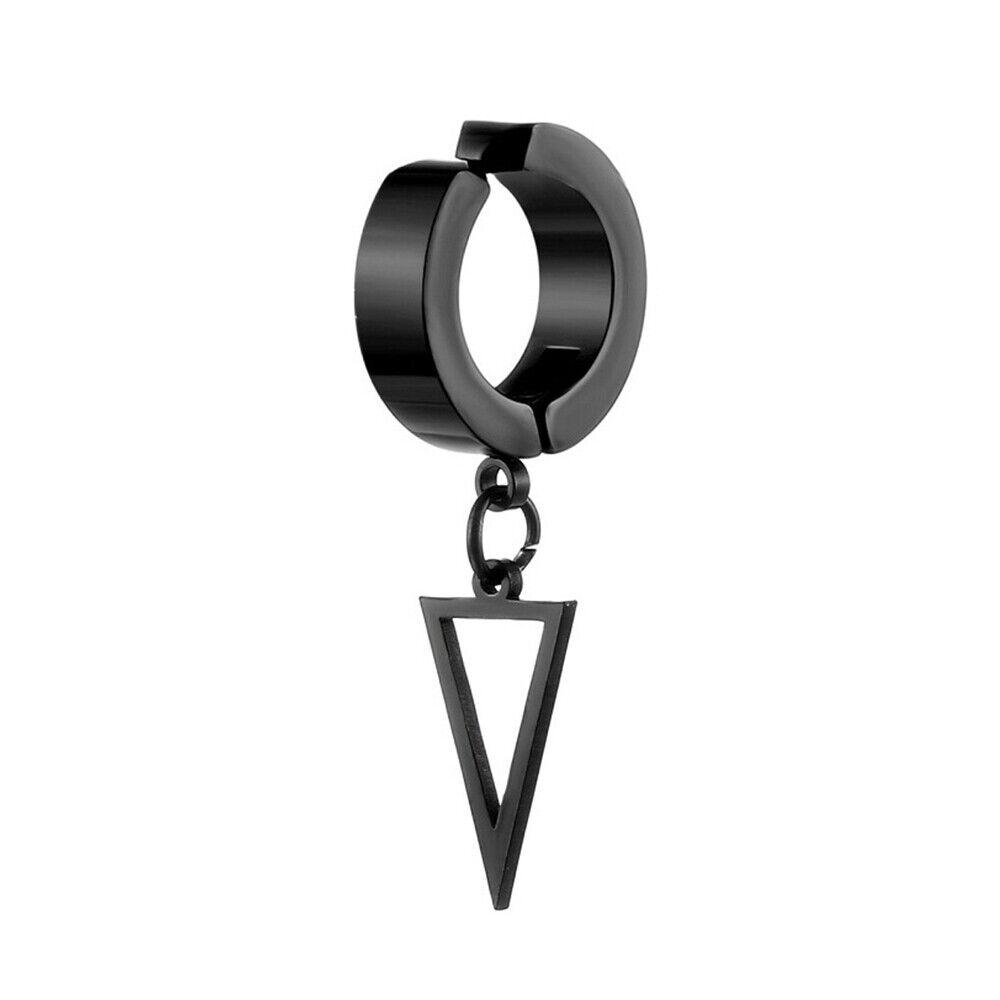 Boucles d'oreilles créoles en forme de croix pour hommes et femmes, 2 pièces, Piercing d'oreille en acier inoxydable, bijoux Punk