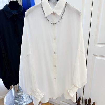 Nuova Giacca Camicia Autunnale Sottile Taglia Grande da Donna