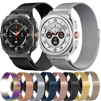 Samsung Galaxy Watch Ultra 47mm için Manyetik Milanese Döngü Kayış Samsung GalaxyWatch Ultra 47mm için Paslanmaz Çelik Bant Correa