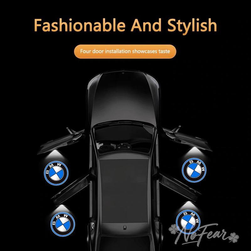 Car Wireless Door Welcome Light Projector Lamp Decor For BMW M 1 2 3 4 5 7 Series X1 X3 X4 X5 X6 X7 F10 F30 E46 E60 stickers YTTG6
