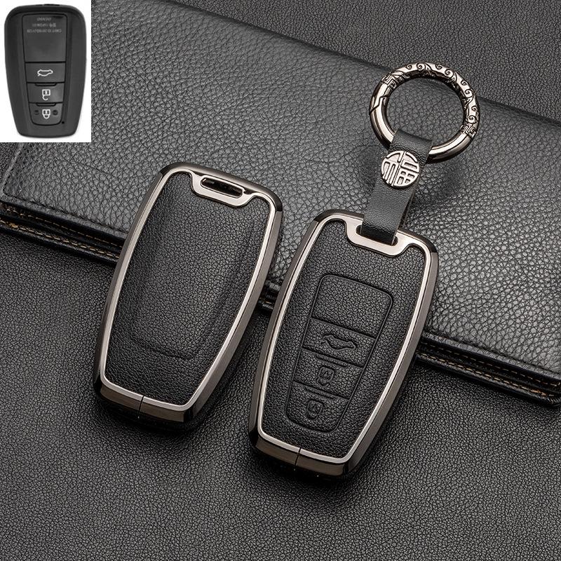Full-Cover Metal Key Case for Toyota Corolla, RAV4, Rongfang, Wilanda, Levin, Camry