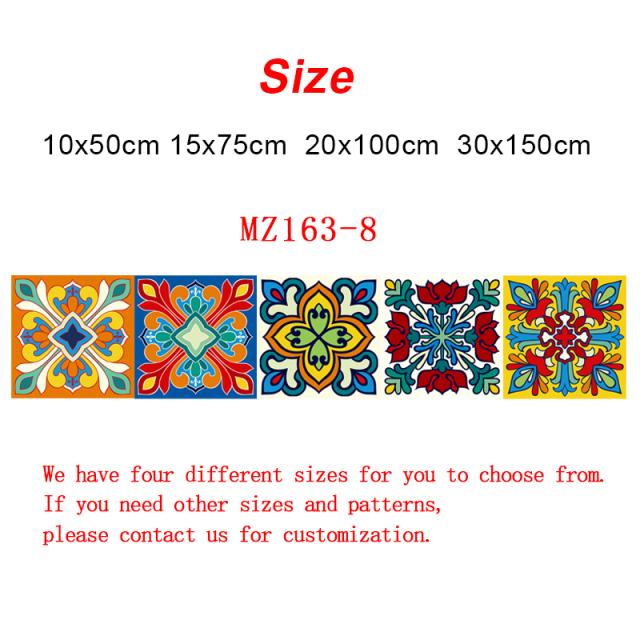 

Красочный узор, керамическая плитка, стикеры на стену, столы, ванная комната, кухня, домашний декор, наклейки на стены, водостойкая пленка и палочка, ПВХ, художественная фреска 10cmX50cmX1pc красный/белый