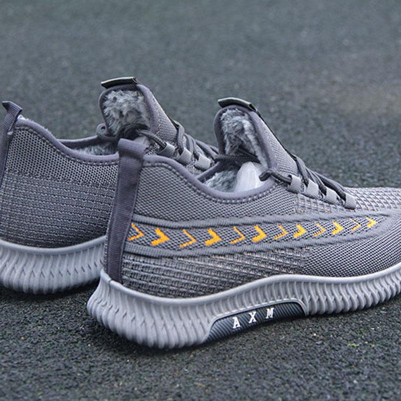 Baumwollschuhe Herren Plüsch Verdickt Warm Herren Rutschfest Weiche Sohlen Leicht Herbst und Winter Sportliche Freizeitschuhe Winter