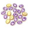 20pcs Oval Shape Sunflower Sew On Rhinestones Metal Gold Claw Base Acrylic Rhinestones Beads DIY Garment Decoration Accessories