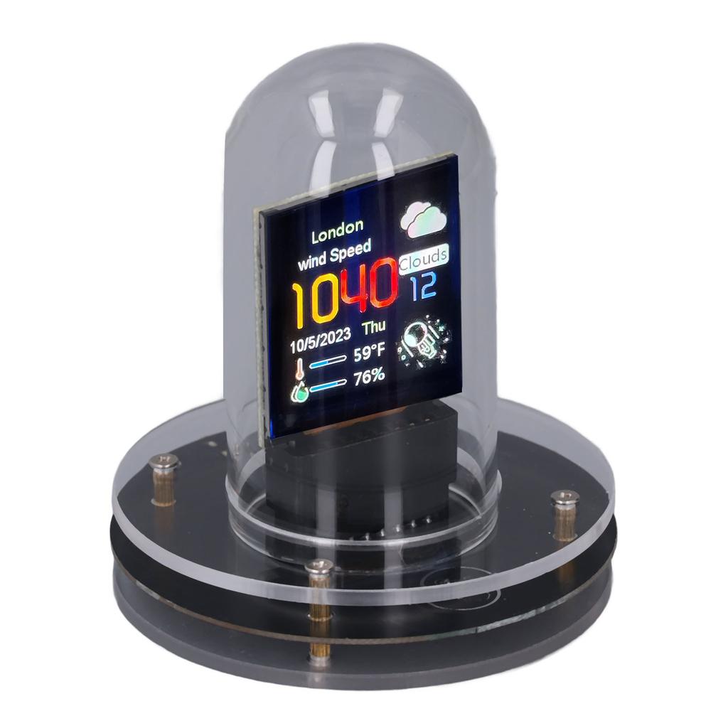 Nixie-Röhrenuhr WiFi RGB IPS-LCD-Bildschirm Wetteranzeige 12 24 Stunden Elektronische Röhrenuhr
