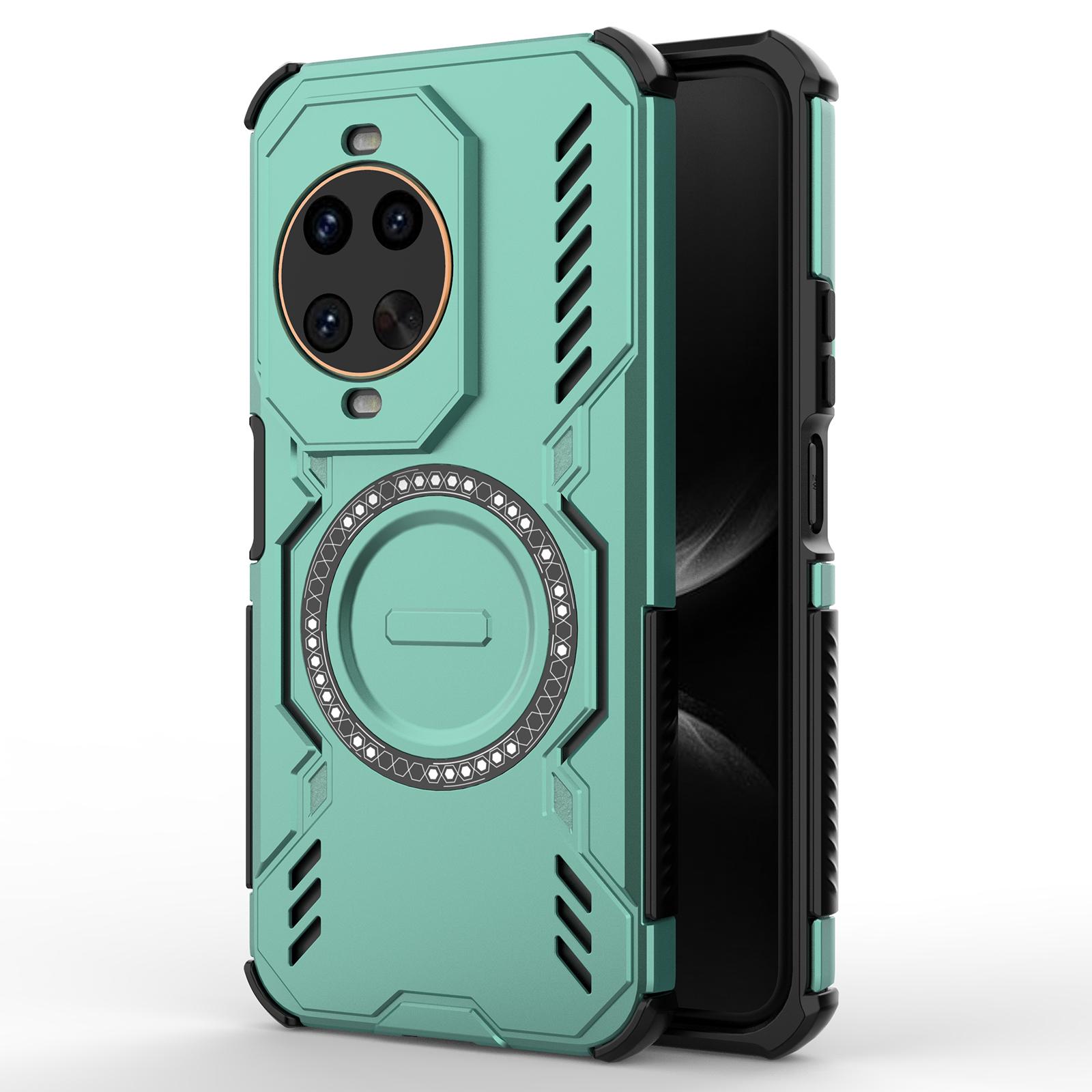 

Магнитный чехол-бампер для Huawei nova 14 Ultra 5G в виде бабочки, с полым дизайном для отвода тепла, из ПК+ТПУ Green