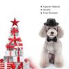 Fashionable Birthday Party Pet Dogs Cats Black Sequin Hat Cap Bow Tie Set Pet Supplies