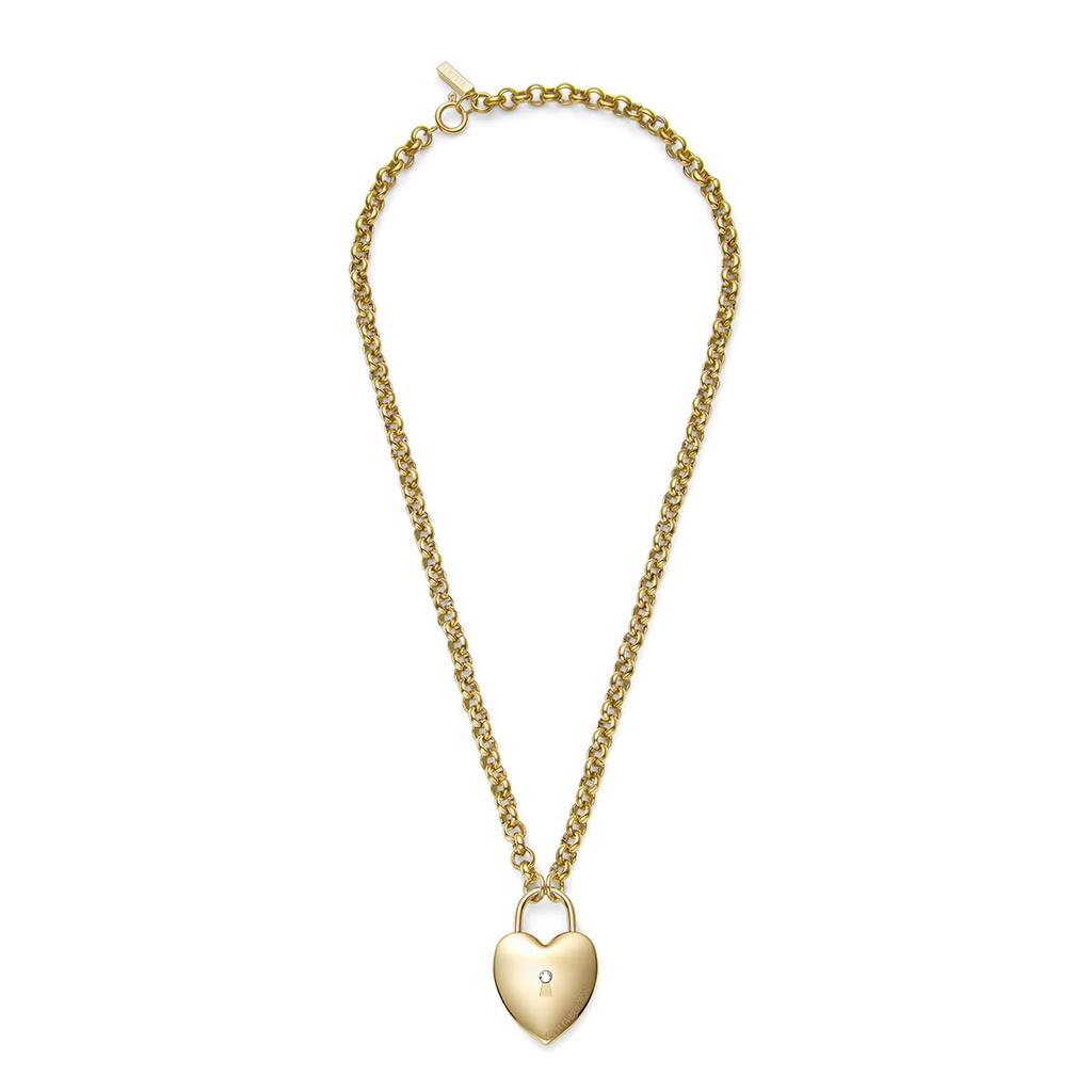 [Olivia Burton] Autorisierter Händler - Damen-Anhänger Halskette 24100262 Klassischer Schloss Herz Gold Anhänger Halskette