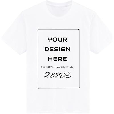 Individuelle T-Shirts für Herren Damen Personalisierte T-Shirts Gestalten Sie Ihre eigenen Bedruckte T-Shirts Vorderseite_Rückseite T-Shirts Baumwoll-T-Shirts