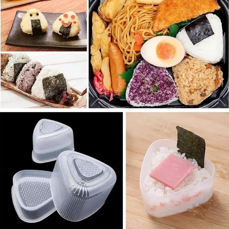 Creative DIY Sushi Mold Box Transparent Triangular Sushi Maker Mold Onigiri Rice Ball Food Press Sushi Kitchen Bento Accessorie
