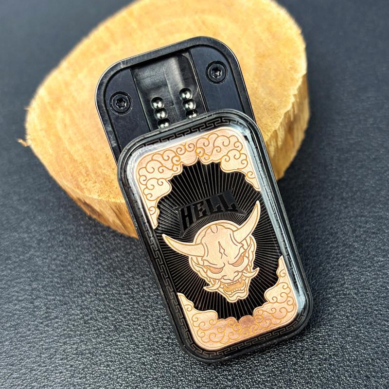 Fidget Rotating Mechanical Slider Dense Multiple Track Paragraph Magnetic Push Card Plate Edc Metal Stress Relief Sensory Toy