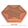 Set Gioco da Tavolo Dama Cinese in Legno con Palline di Vetro e Cassetti Gioco di Strategia Esagonale Dama in Legno per Bambini e Principianti