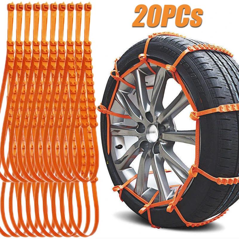 10/20 Pcs Snowmobile Tire Chain Nylon Universal Anti-Slip Safety Chain Car Suv Truck Motorcycle Accessories