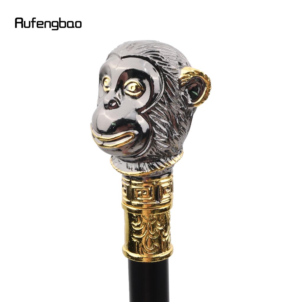 Golden Black Monkey Animal Fashion Walking Stick Decorative Cospaly Vintage Party Fashionable Walking Cane Crosier 92cm