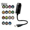 Christmas Decor Lights USB Projector Light for Christmas, Flexible Gooseneck Night Lamp with 6/10/15/20 Adjustable Projection Lamps Films, LED Ambient
