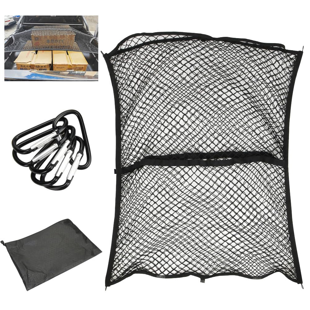 

Extendable Cargo Prevents Cargo from for Light Trucks and Fishing x Net, Double-Layer, Slumping, Versatile, (120cm 120cm) чёрный