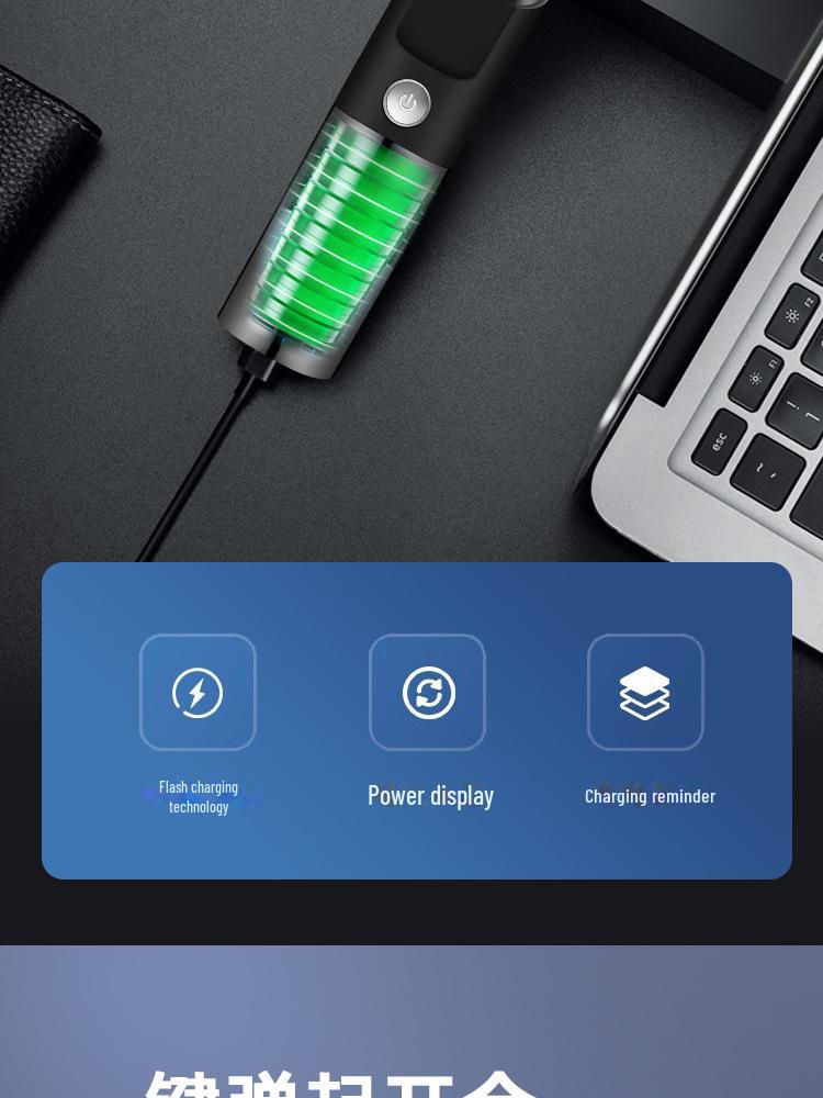 Aparat de bărbierit electric inteligent Cross-Border pentru bărbați: Cap plutitor cu trei lame, reîncărcabil prin USB, complet lavabil.