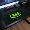 VfL Wolfsburg FC Themenmuster Mauspads, Fußball Logo Design XXL Gaming Schreibtischmatte Rutschfeste Computer-Mauspad