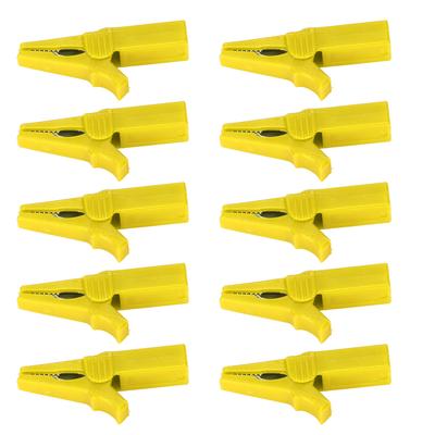10 PZ Morsetto di Sicurezza Batteria Jack Banana 4mm Posteriore Ottone Nichelato Protezione Completa per Navi Camper