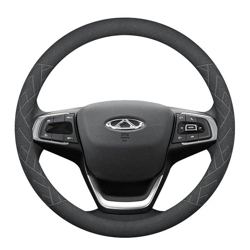 Suede Plush Steering Wheel Covers for Chery: Compatible with Tiggo 3x5x, Tiggo 87, Arrizo 5 Plus