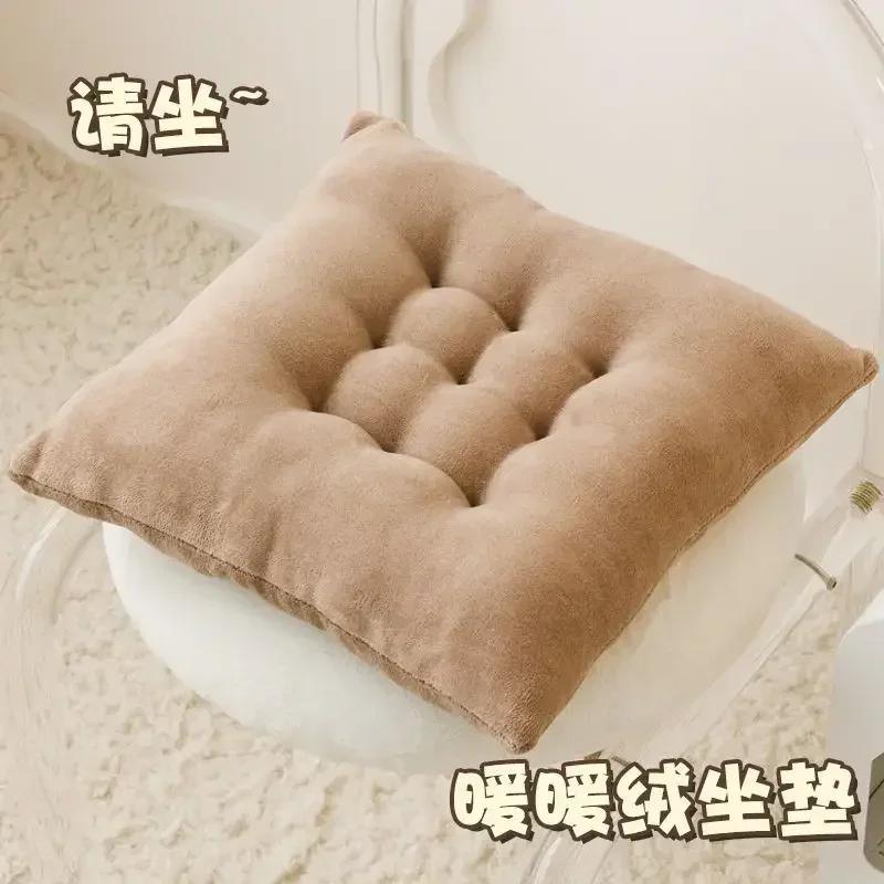 

Plush square Cushion Soft Creative Pillow Chair Car Seat Cushions Decorative Tatami Sofa Back Cushion 40x40cm кавовий