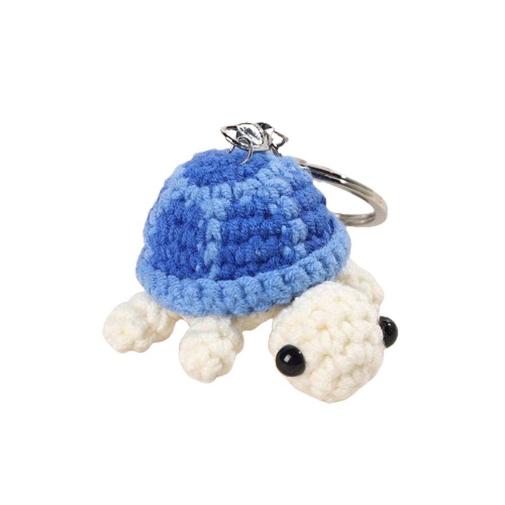 Wool Knitting Little Turtle Keychain Cartoon Tortoise Turtle Doll Pendant Keychain  Kids Toys