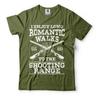 Shooting Range Hunting Rifle T-shirt Mens Pistol Gun AR Tee Shirt