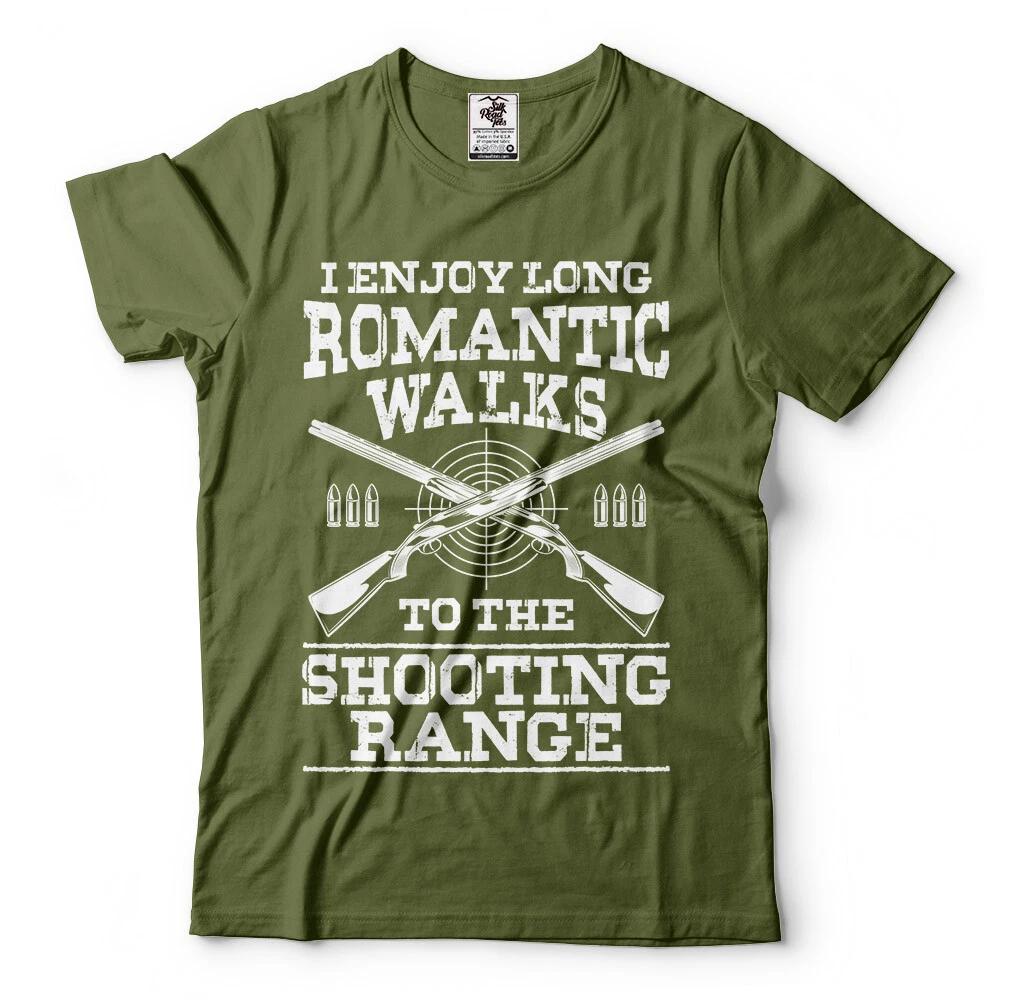 Shooting Range hunting Rifle T-shirt Mens Pistol Gun AR Tee Shirt 3XL