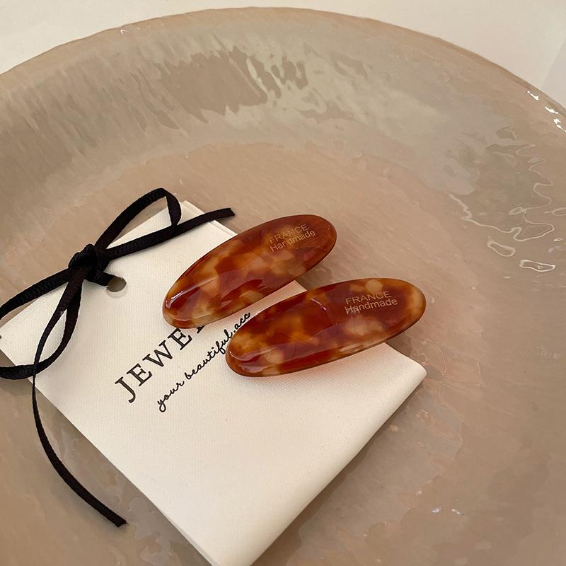 Retro French Oval Duckbill Hair Clip for Women - 2023 Autumn/Winter Style