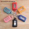 Universal Cowhide Zipper Car Key Case with Chain