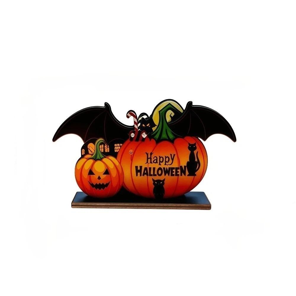 Multi-Color Wooden Napkin Holder Wood 2D Flat Tissue Holder Tabletop Decoration Halloween Party