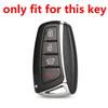 Soft Silicone Carbon Fiber Key Cover Protector For Hyundai Genesis G80 Grandeur HG Santa Fe 3 IX45 Remote Keychain Accessories