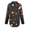 Women's Long Sleeve Shirt Button Vintage Floral Print Casual Hem Irregular Shirt Collar Top