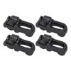 4Pcs L Track Double Stud Tie Down Fitting Carbon Steel L Track Rail Double Stud Fitting for Truck Bed Trailer Cargo