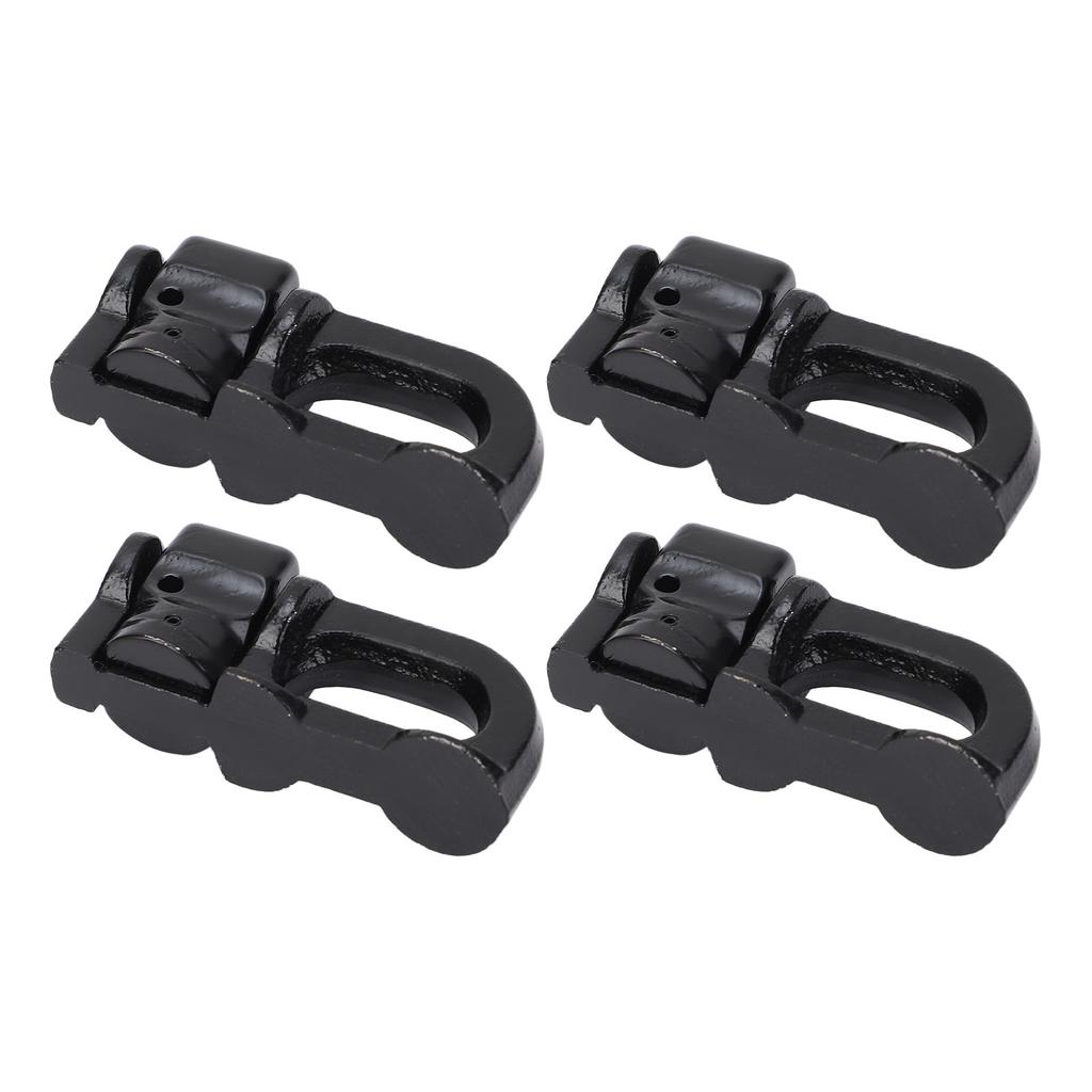 4Pcs L Track Double Stud Tie Down Fitting Carbon Steel L Track Rail Double Stud Fitting for Truck Bed Trailer Cargo