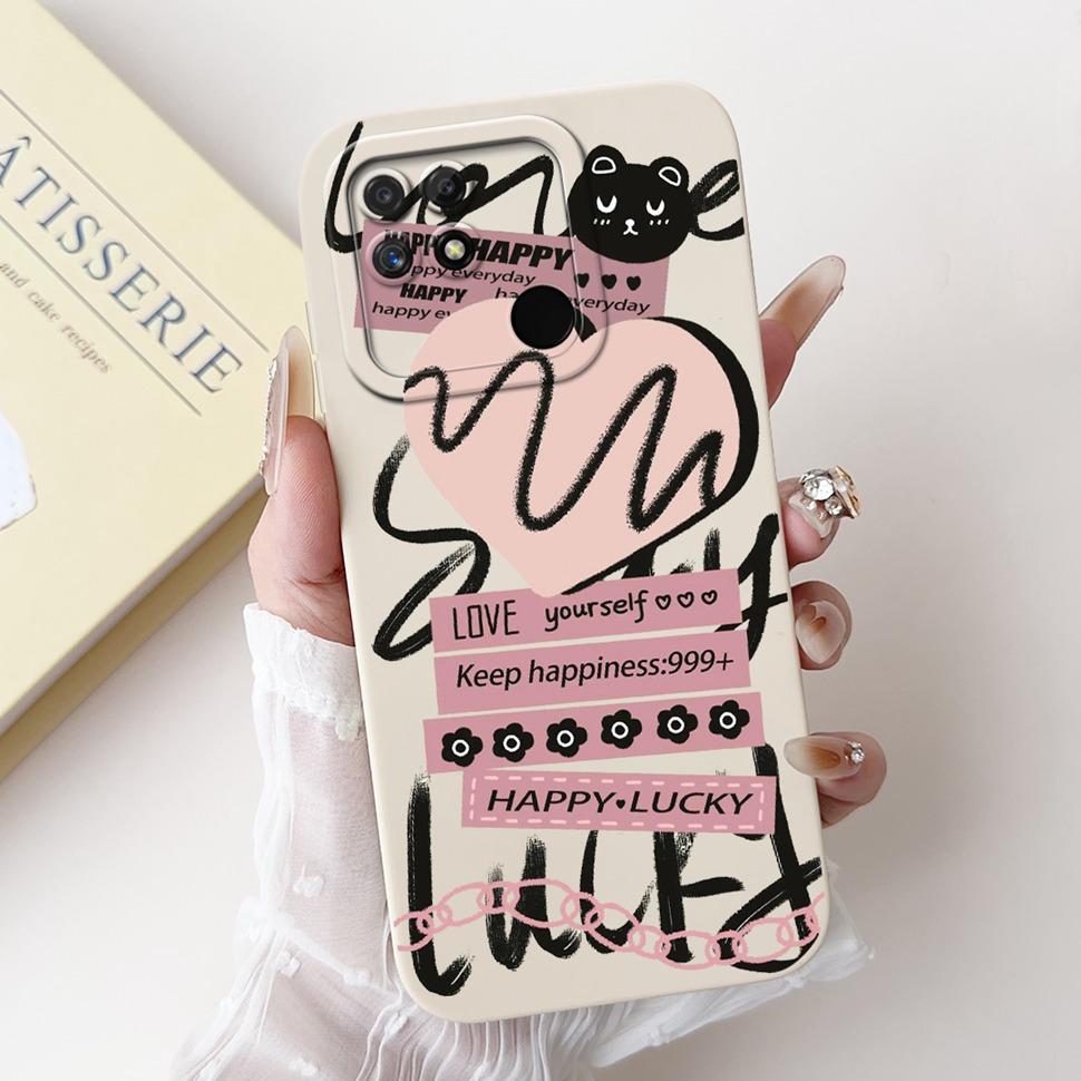 For Realme Narzo 50A Case Silicone Soft TPU Shockproof Cartoon Pattern Phone Casing For Realme Narzo50A  RMX3430 Case Back Cover