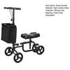 Steerable Leg Scooter Knee with Rear Wheel Brake Locking Handbrake, Crutches Alternative Adults Walker All-Terrains Canvas Bag, Adjustable for Broken