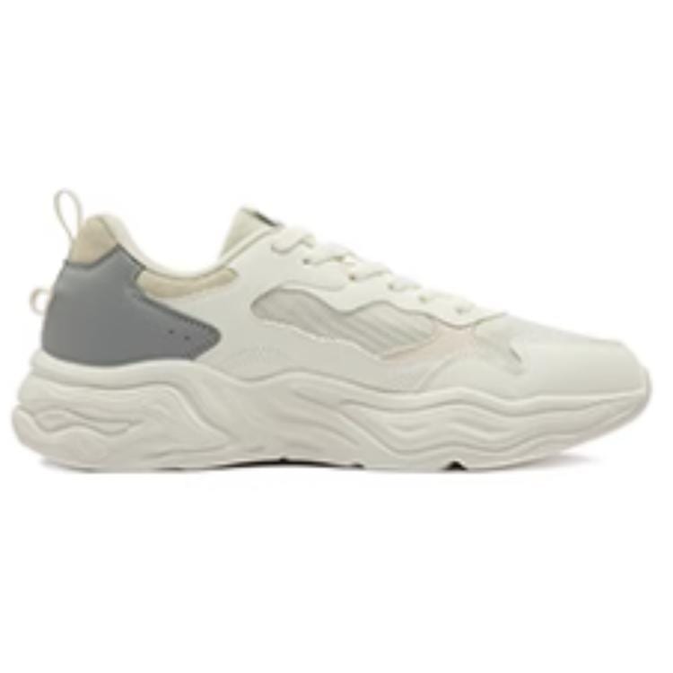 361 Abrasion Resistant Slip Resistant Low Top Casual Running Shoes Men's White Gray 672516760 /