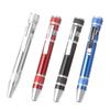 Multifunctional 8 In 1 Screwdriver Pen Shape Magnetic Screwdriver Slotted for Cross Easy Change Screwdriver Bits Mini Ga