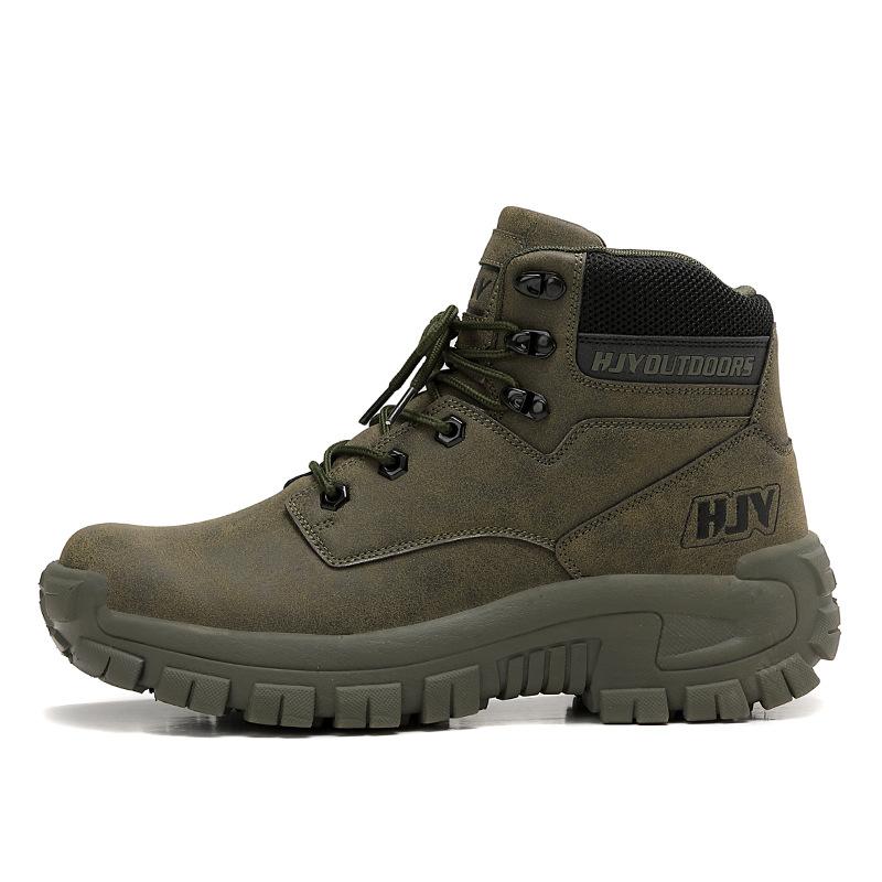 

New outdoor hiking shoes men s non-slip and wear-resistant hiking shoes off-road hiking shoes lightweight, cushioned and waterproof 47 армія зелений колір