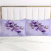 2/3pcs Elegant Butterfly Petal Flower Fitted Sheet Set - 100% Polyester, Soft, Breathable, Hypoallergenic, and Wrinkle-Resistant